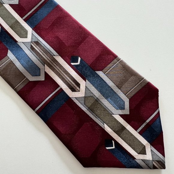 CONTEdiMILANO 100% Italian Silk Tie Multi Colors EUC - Picture 1 of 3